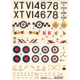 Decals Phantom FG.1/Phantom FGR.2 (2) 43 Squadron XT874/J 111 Squadron XT416/H. Both Camouflaged 