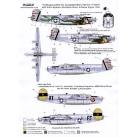 Consolidated B-24J Liberator (3) 44-40973 64th BS 43rd BG `The Dragon and His Tail′ le Shima 1945 44-40268 RT-H `Kentucky Belle′