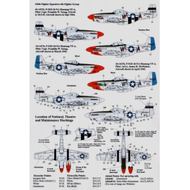 Decals 8th Air Force Little Friends Pt 1 North American P-51Ds from the 4th FG (3) 334 FS. 44-413984 QP-B Lt C.Boresky `Meg′ 2 v