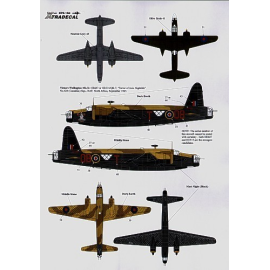 Decals Mediterranean Twins (7) Bristol Beaufighter Mk.If X7760/Y 46 Squadron North Africa 1942 Bristol Beaufighter Mk.X NV115/D 