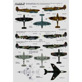 Decals RAF 74 (Tiger) Squadron 1918 to 1992 (10) SE 5A F8990/R France 1918 Gauntlet Mk II K7863 RAF Hornchurch 1939 Supermarine 