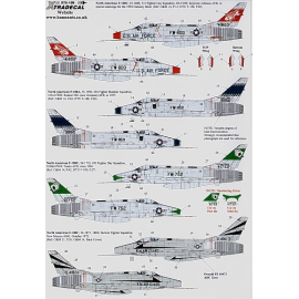 Decals North American F-100C Super Sabre (6) 54-1800 333rd FDS/4th FDW Seymour-Johnson AFB 1958 special Gunnery Meet markings 53