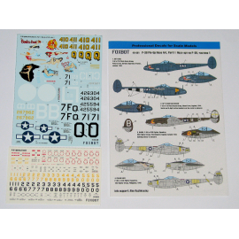 Decals Lockheed P-38 Lightning Pin-Up Nose Art, Part I (Stencils not included) for Academy, Eduard, Hasegawa, Monogram, Revell, 
