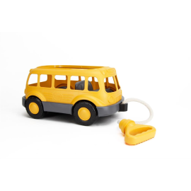 GreenToys Vehicles: SCHOOL BUS TROLLEY yellow 