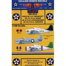 Decals Grumman F4F-3/Grumman F4F-4 Wildcat U.S.Navy. Complete Package These decals were designed for the 1:48 scale Hobby Boss &