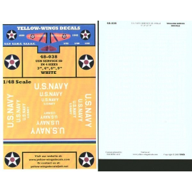 Decals U. S. Navy lettering in 4 sizes 3 4 6 9White 