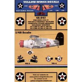 Decals SOC-3 Seagull. 1938/39 Markings for 9 plane Squadrons including Wingmen VO-3 USS Idaho USS Mississipp1 and USS New Mexico