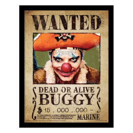 One Piece Netflix framed poster Collector Print Buggy Wanted 