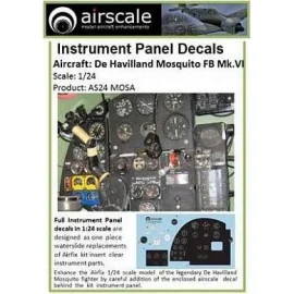 de Havilland Mosquito FB Mk.VI Full Instrument Panel (designed to be used with model kits from Airfix)