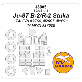 Ju-87 B-2/R-2 Stuka (ITALERI 2769, 2807, 2690 / TAMIYA 37008) + wheels masks Accessory 