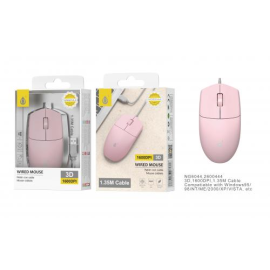 Wired mouse - 1600 DPI - 1.35M - NG6044 - Pink 