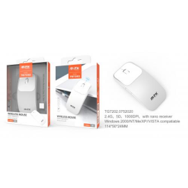 Wireless Mouse - 2.4Ghz 1000 DPI -114*50*24mm-White 
