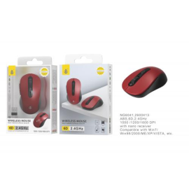 Wireless Mouse 1600DPI - 2.4Ghz - NG6041 - Red 