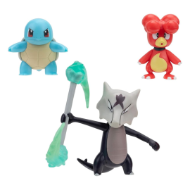 Pokémon pack 3 figurines Battle Figure Set Magby, Squirtle 4, Alolan Boneslayer 5 cm