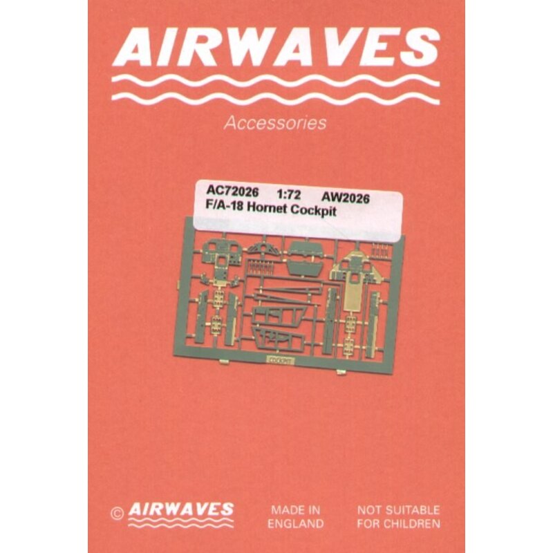 McDonnell Douglas F/A-18 Hornet Cockpit Set (designed to be assembled with model kits from Italeri)