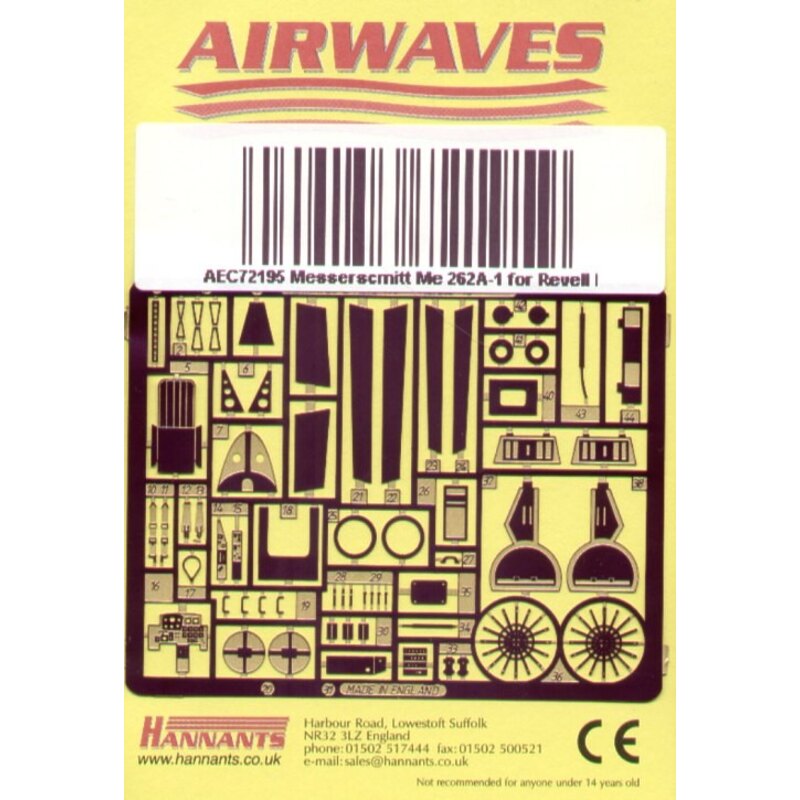 Messerscmitt Me 262A-1 (designed to be assembled with model kits from Revell)