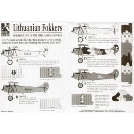 Fokker D.VII. 5 Lithuanian Air Force D.VIIs 1920-37