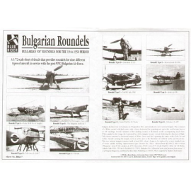 Decals Bulgarian Air Force ′OF′ National Insignia/Roundels 1944-50 Sizes for 7 aircraft types 