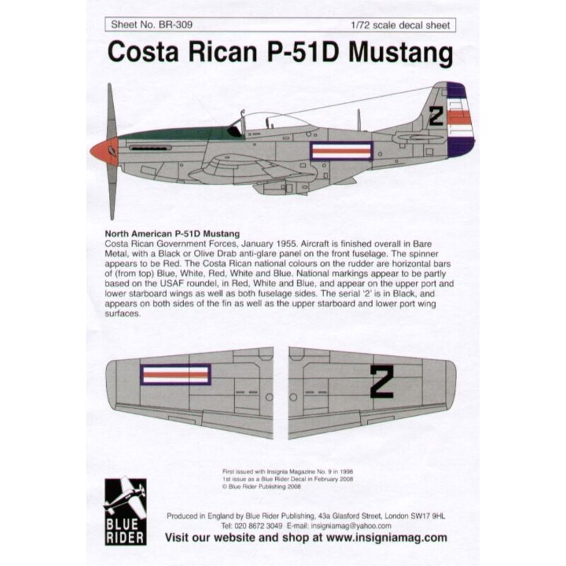 North American P-51D Mustang (1) Costa Rica No 2 1855