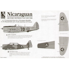 Decals Nicaraguan Republic Air Force (2) F-47D No 70 1955 North American AT-6 Texan Military Air School 1980 