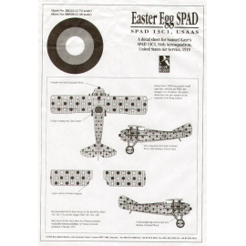 Decals SPAD 13C (1) 94th Aerosquadron 1919 Samuel Kayes ′Easter Egg′ SPAD. Overall light blue with red and white dots 