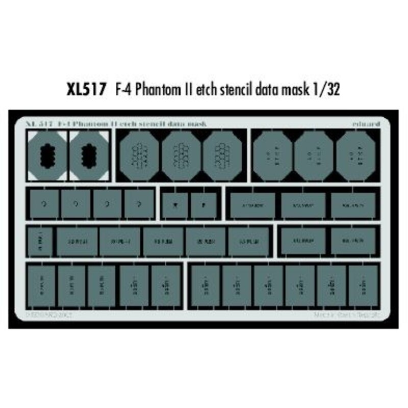 F-4 Phantom etched stencil data paint mask