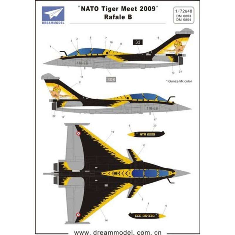 Dassault Rafale B NATO Tiger Meet 2009 (designed to be assembled with model kits from Hobby Boss)