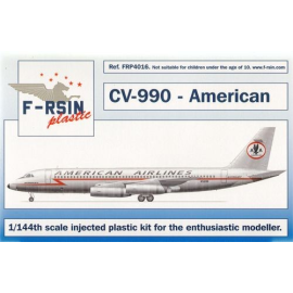 Convair CV-990. Decals American Airlines, silk-screened decals Model kit