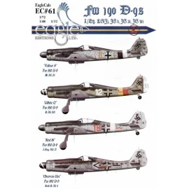 Focke Wulf Fw 190D-9 (4) Yellow 8 11./JG26 (III Gruppe) Celle 1945 RLM 82/83/76 black/white fuselage bands White 12 II./JG 301 G