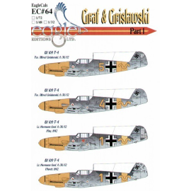 Decals Messerschmitt Bf 109F-4 Graf & Grislawski 9/JG52 Pt 1 (4) Graf Yellow 1+~ 2 versions Grislawski Yellow 4+~ replaced with 