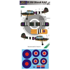 Decals Fi-156 Storch RAF (designed to be used with model kits from Tristar) 