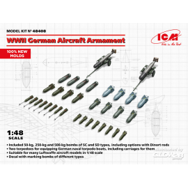 WWII German Aircraft Armament (100% new molds) Model kit 