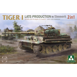 Tiger I Late-Production w/Zimmerit Sd.Kfz.181 Pz.Kpfw.VI Ausf.E Sd.Kfz.181 Pz.Kpfw.VI Ausf.E (Late/Late Command) 2 in 1 Model ki