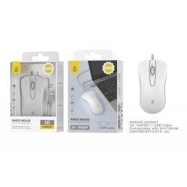 Wired Mouse-1000 DPI-1.35M-White- NG6045 