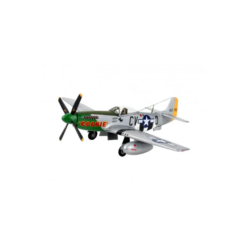 P51D Mustang Model Set - box containing the model, paints, brush and glue