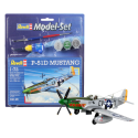 P51D Mustang Model Set - box containing the model, paints, brush and glue