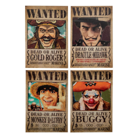 One Piece 4 pack magnets Wanted 