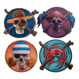 One Piece pack 4 Characters coasters 1 