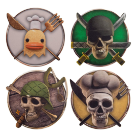 One Piece pack of 4 Characters 2 coasters 