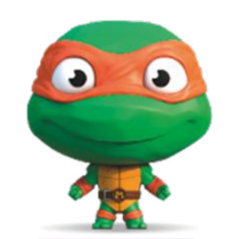 THE NINJA TURTLES - Michelangelo - Elastikorps figurine 10cm 