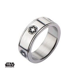 STAR WARS - Men's Stainless Steel Empire Symbol Spinner Ring - Size 10 