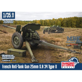 French Anti-Tank Gun 25mm S.A 34 Type II Standard Model kit 