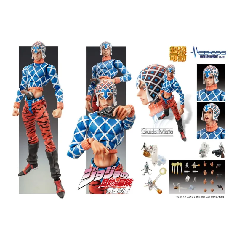 JoJo's Bizarre Adventure Part 5 Golden Wind Statue Chozokado Guido Mista & SP (re-run) 15 cm