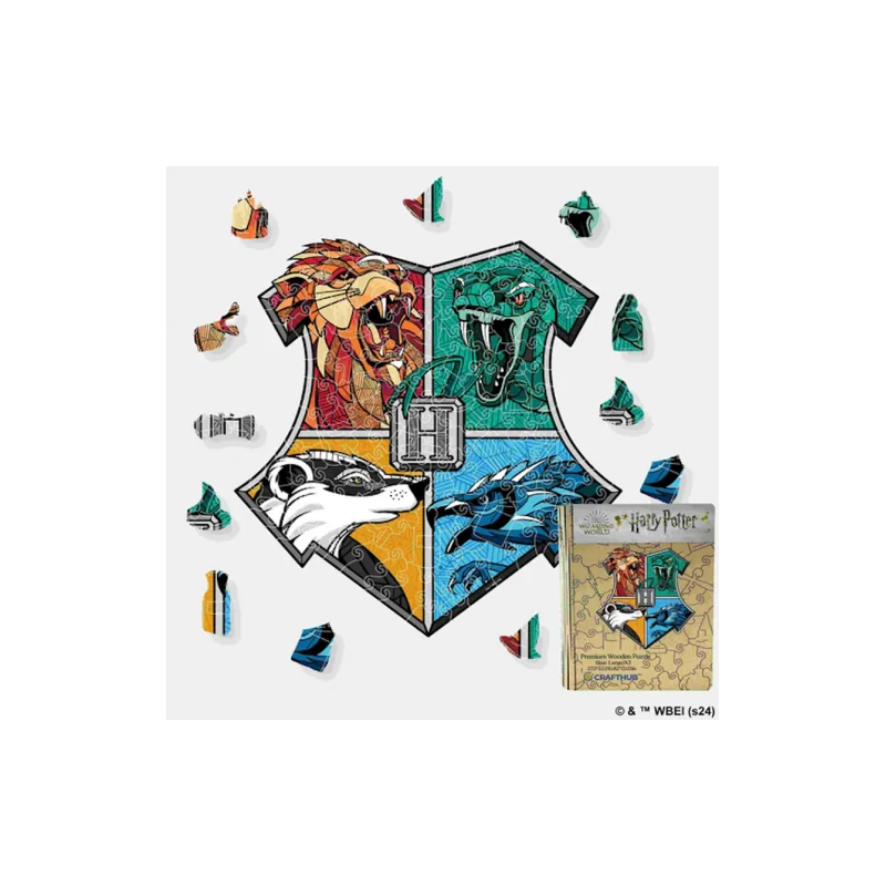 Wooden puzzle - Harry Potter – Hogwarts crest House pride 110 pcs 