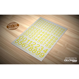 Decal Numbers - large, yellow