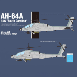 Plastic helicopter model AH-64A ANG “South Carolina” 1:35