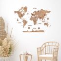 Dark 2D WOODEN WORLD MAP S