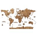 Dark 2D WOODEN WORLD MAP S