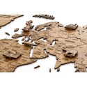 Dark 2D WOODEN WORLD MAP L