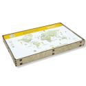 Clear 2D WOODEN WORLD MAP S